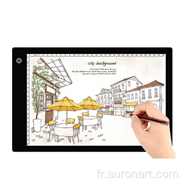 Tablette lumineuse acrylique A4 LED pour panneau de copie